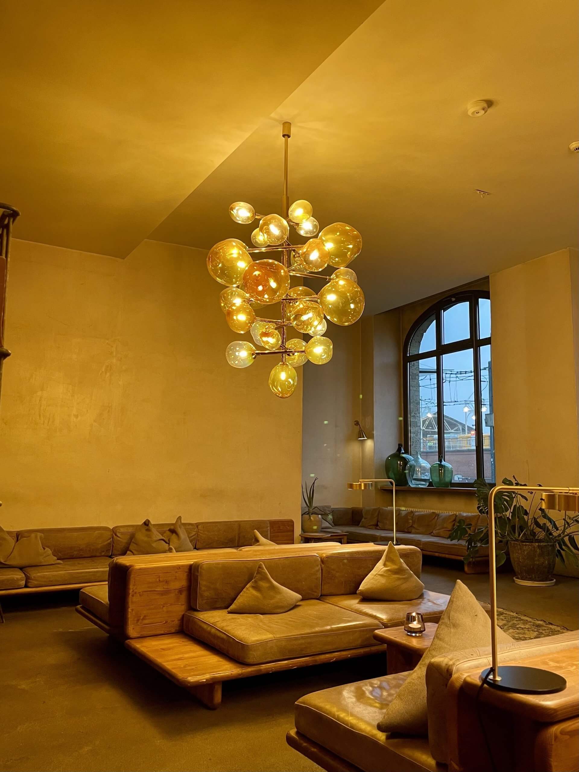Inside the lobby of Michelberger Hotel