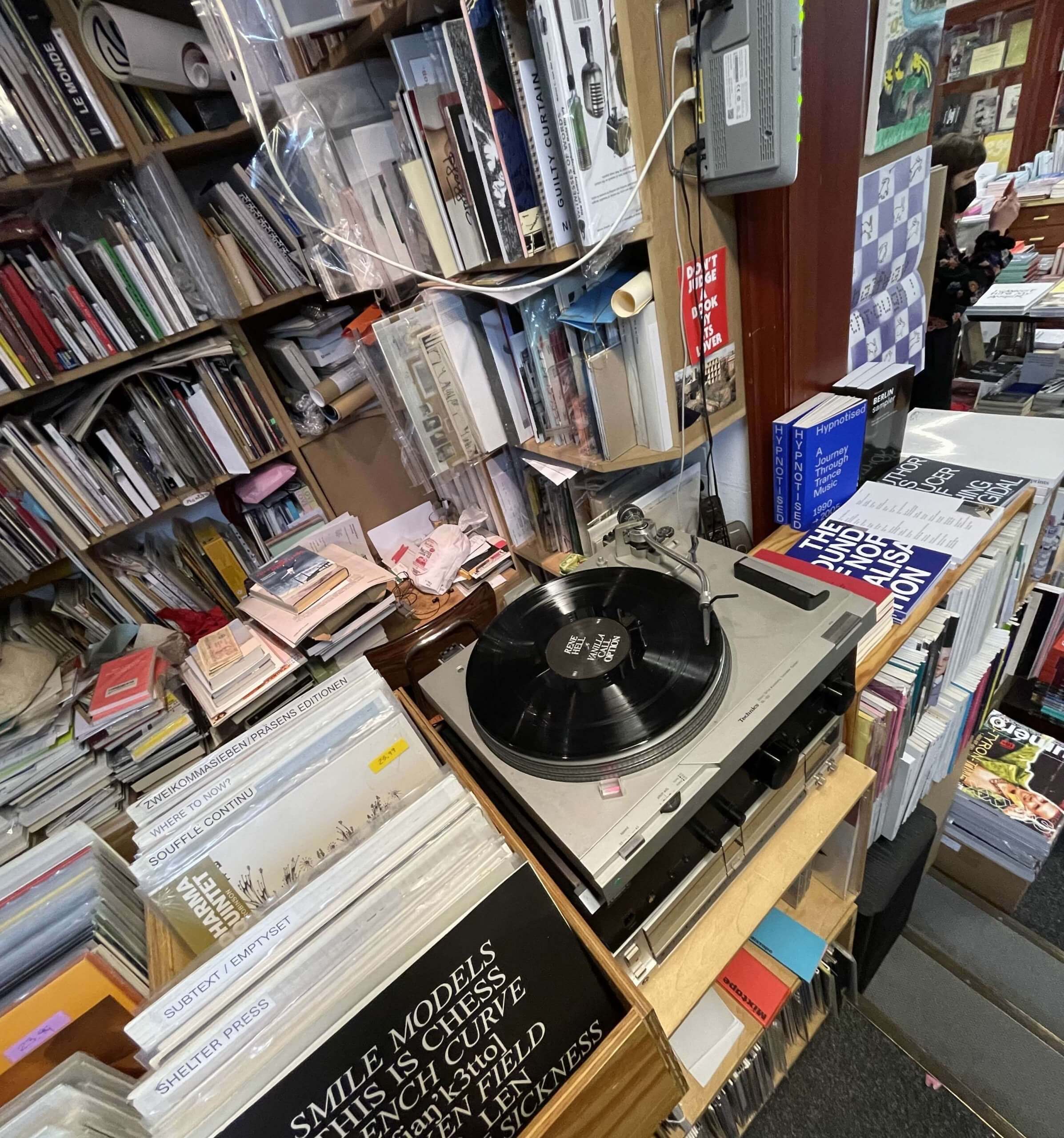 Inside bookstore and cultural hub Motto in Berlin