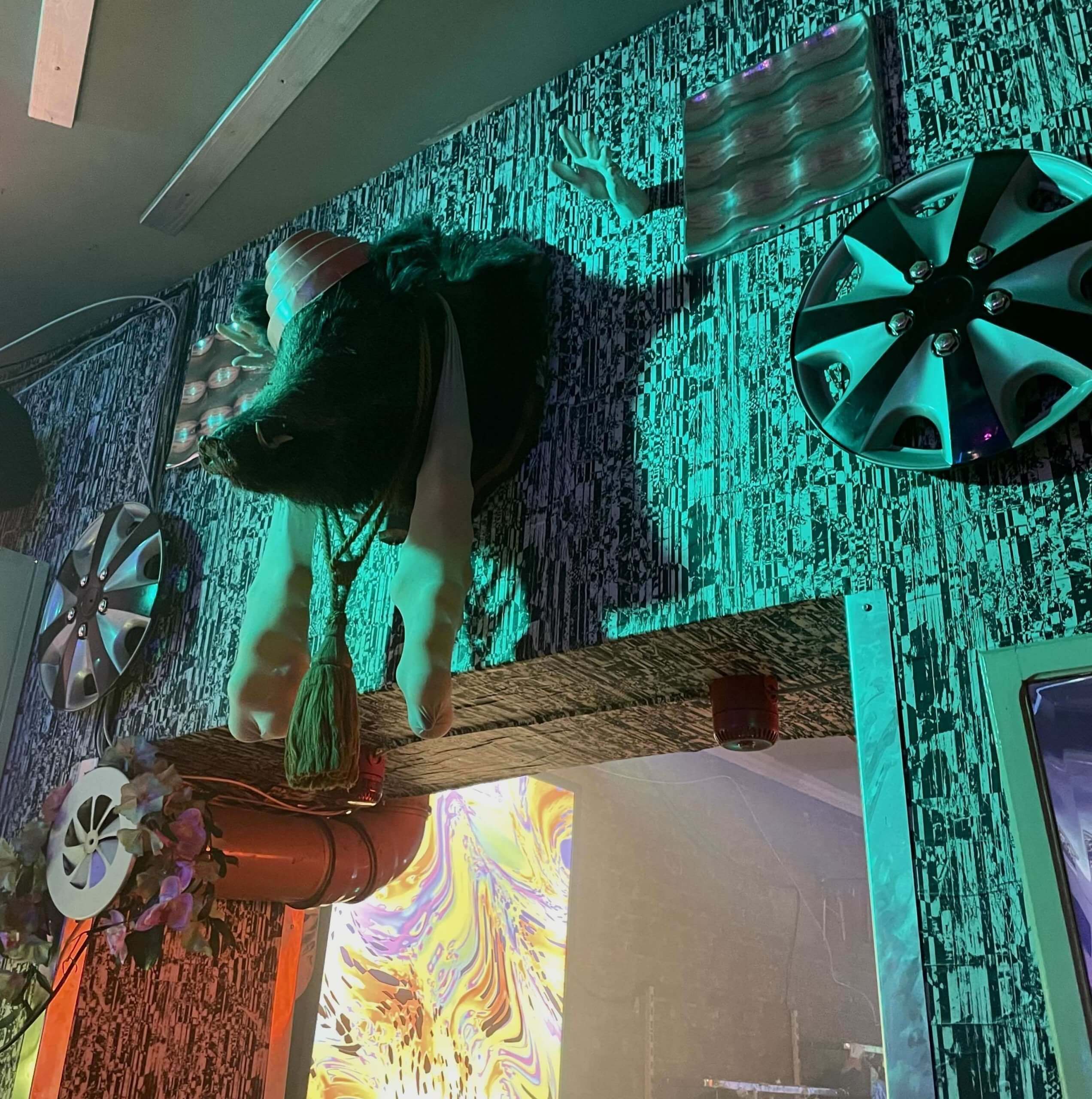 The retro interior of Sameheads Berlin
